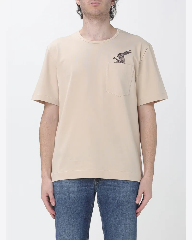 Paul Smith T-Shirt aus Bio-Baumwolle mit Tasche und überschnittenen Schultern Weiß