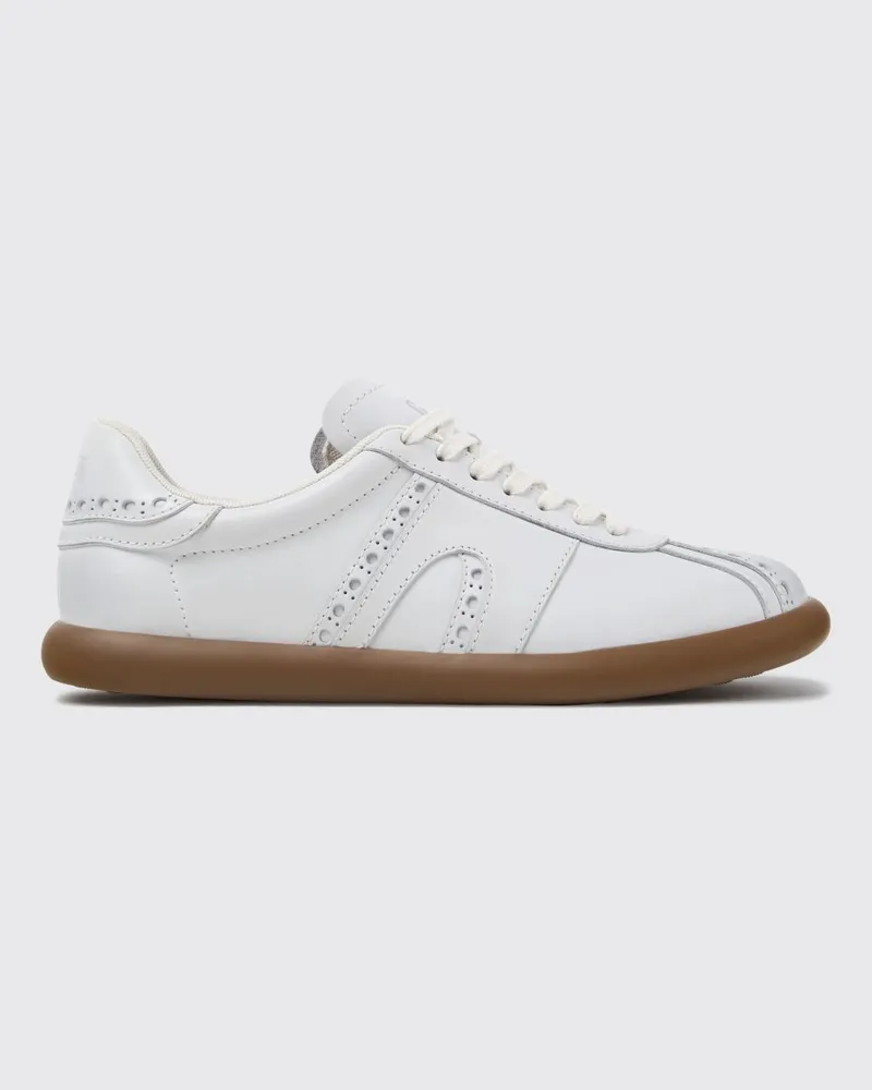 Camper Twins Sneakers aus Kalbsleder mit Brogue-Details Weiß