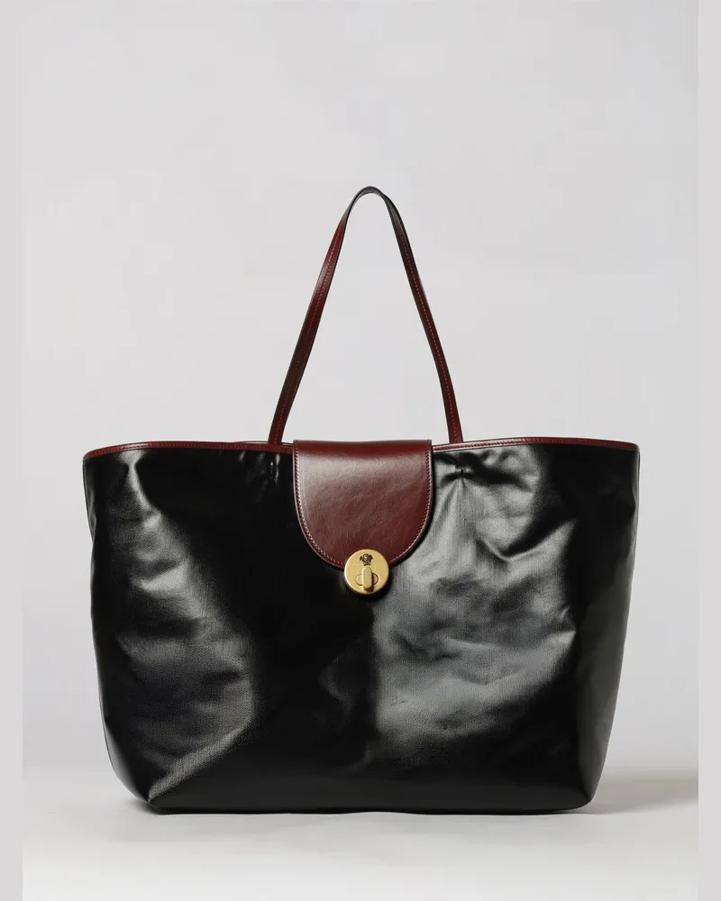 Versace Vivian Tote-Tasche aus gewachster Baumwolle und Leder mit Medusa-Logo Schwarz