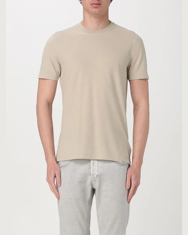 Zanone T-shirt herren Sand