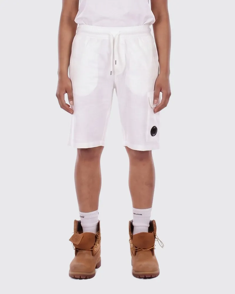 C.P. Company Baumwoll-Jogging-Shorts Weiß