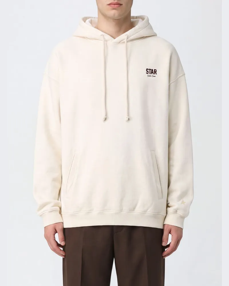 Golden Goose Relaxed-Fit Baumwoll-Hoodie mit Kontrastlogo Ice