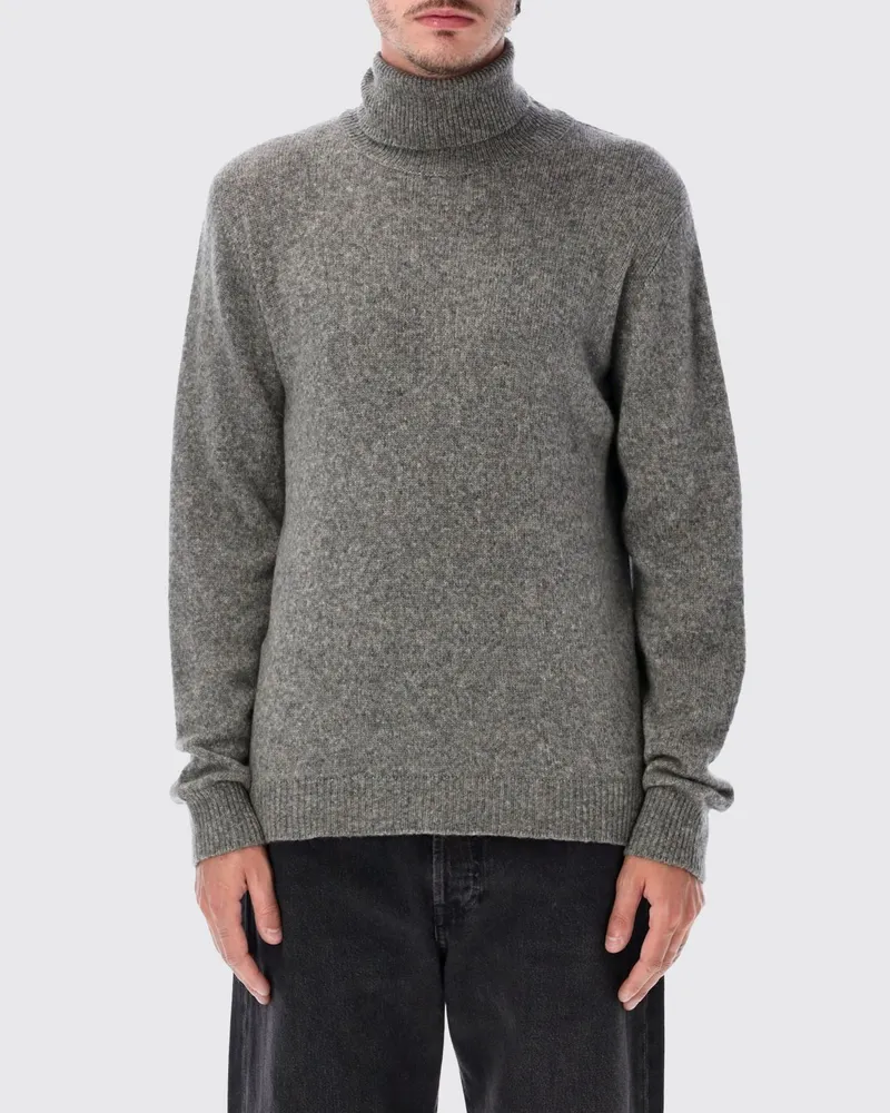 Roberto Collina Rollkragenpullover aus Woll- und Kamelhaarmischung Grau