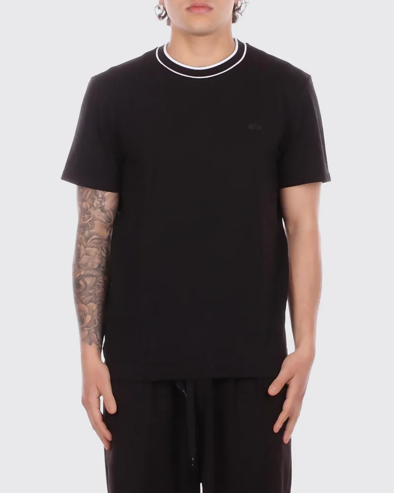 Lacoste Basic Baumwoll-T-Shirt Schwarz