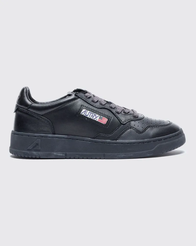 AUTRY Medalist Low Sneakers aus Leder Schwarz