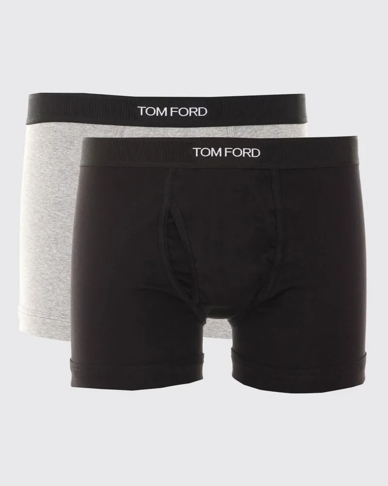 Tom Ford Set aus zwei Boxershorts aus Stretch-Baumwolle mit Logo-Bund Schwarz