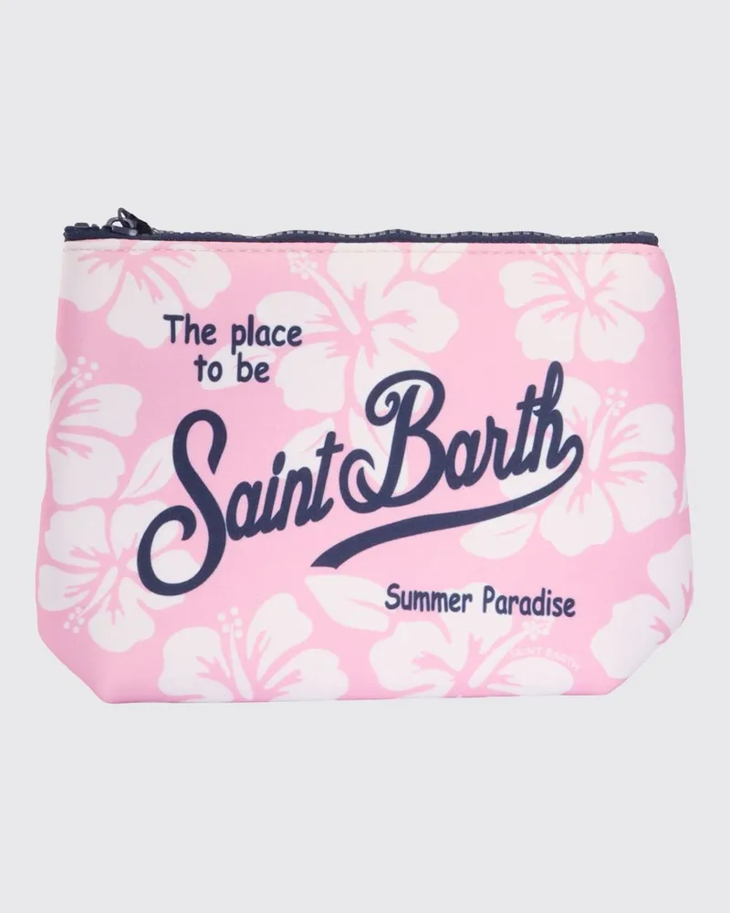 MC2 Saint Barth Aline Pochette aus gestreiftem Polyester Pink