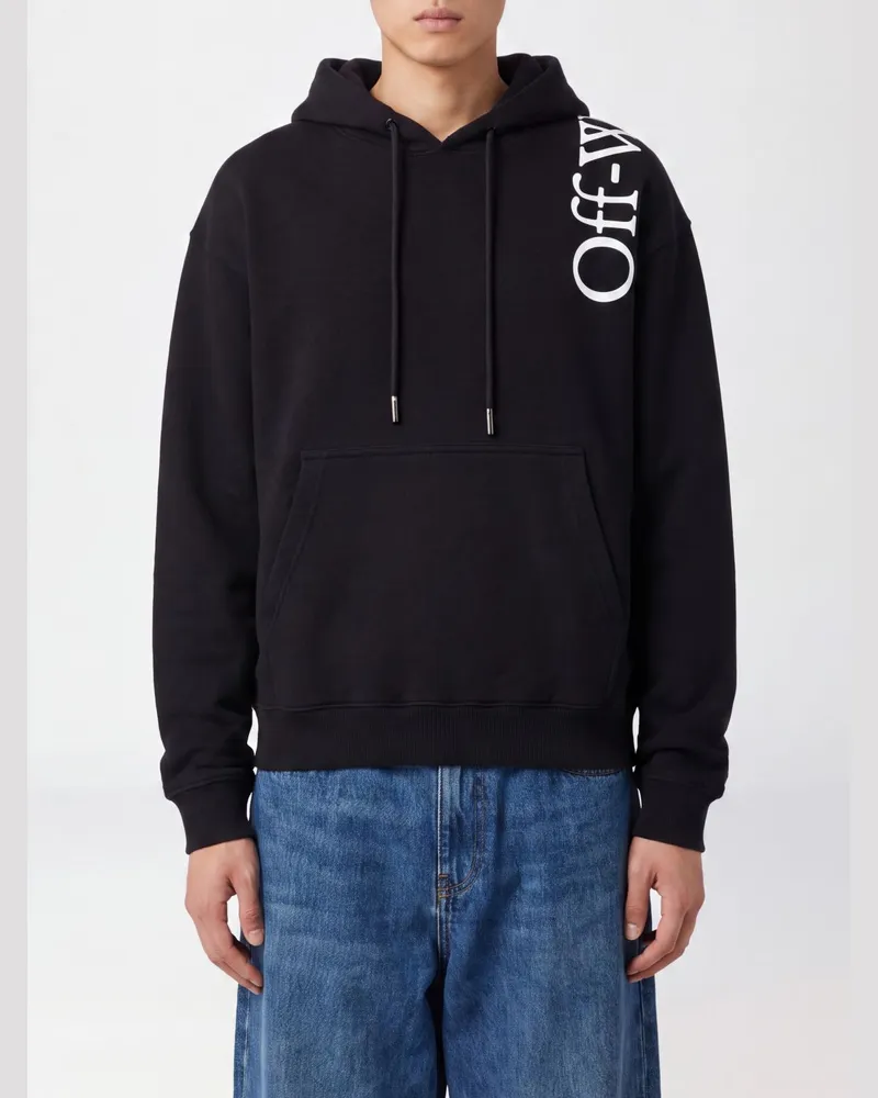 OFF-WHITE Relaxed-Fit Hoodie aus Baumwolle mit aufgedrucktem Logo Schwarz