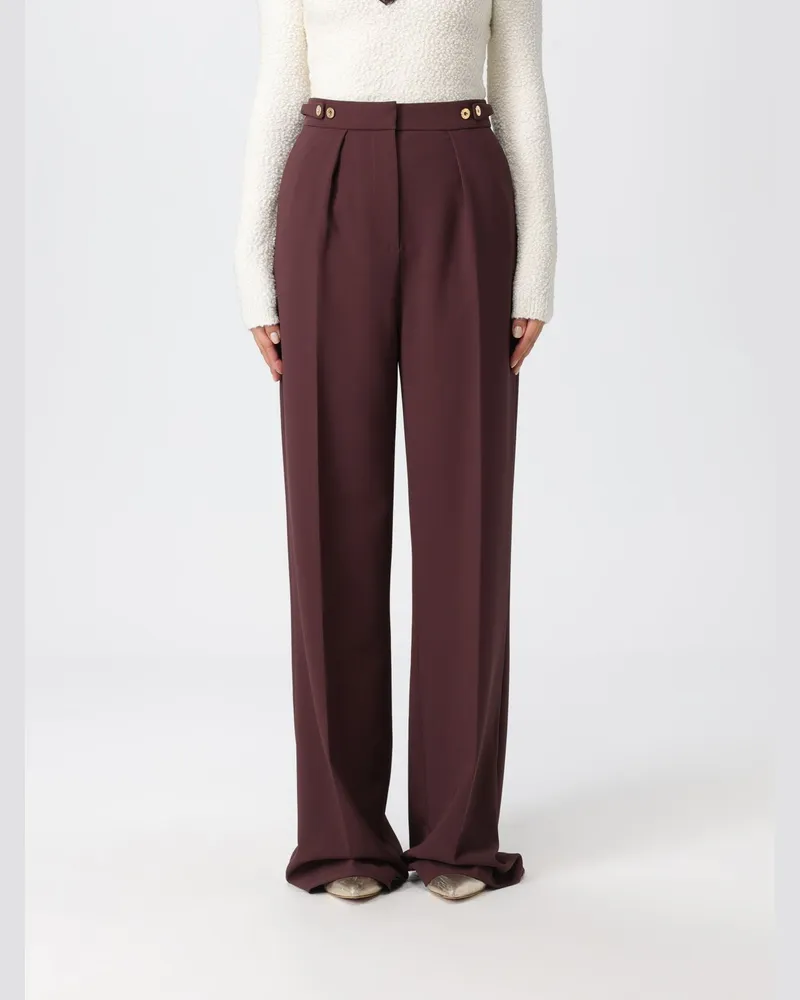 Elisabetta Franchi Hose damen Weinrot