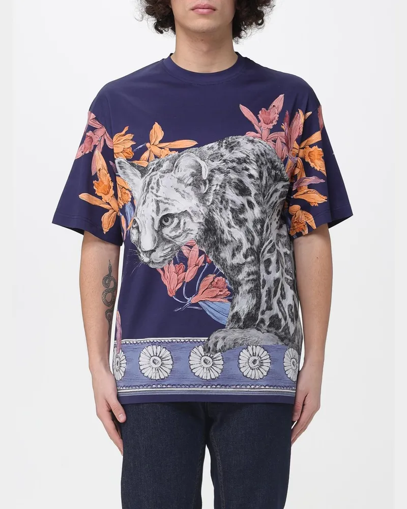 Etro T-shirt herren Blau