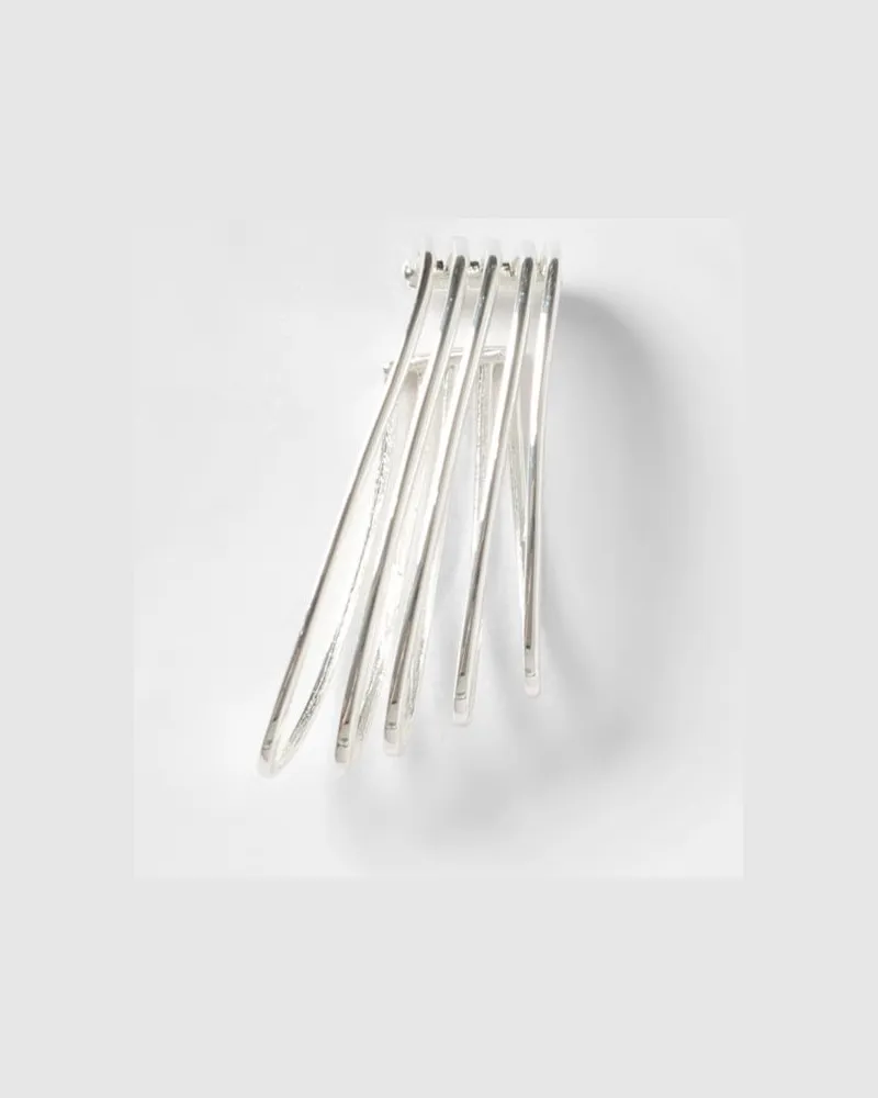 Federica Tosi La Cage Ohrklemme aus plattiertem Messing Silber
