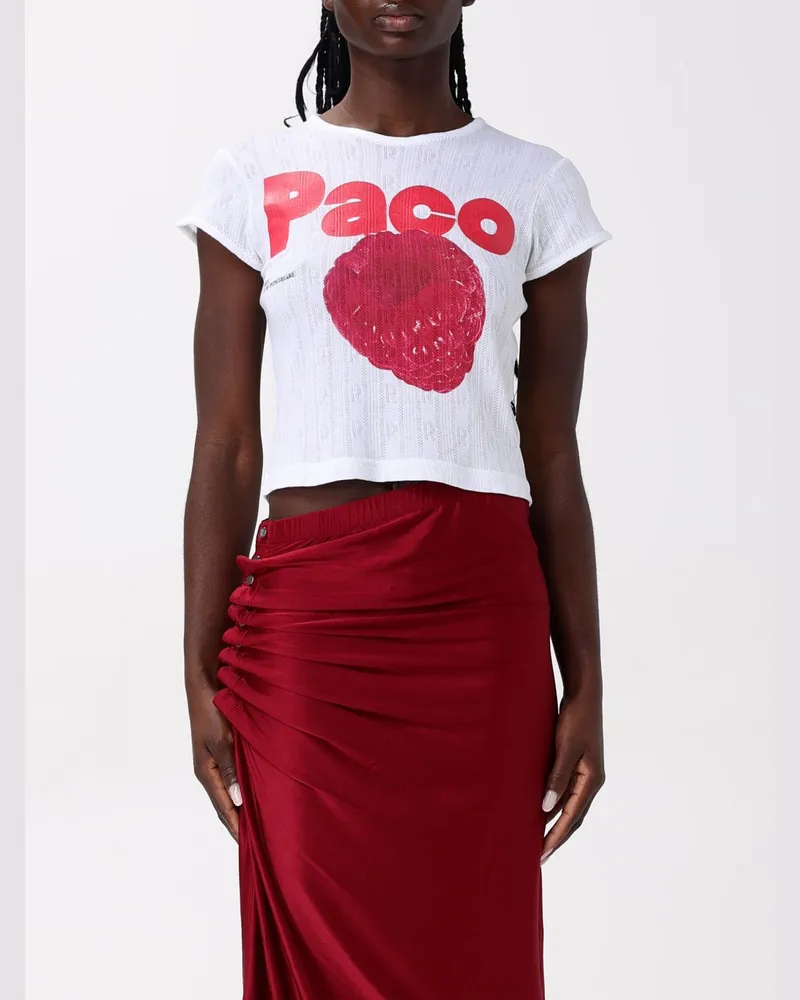 Paco Rabanne T-shirt damen Weiß