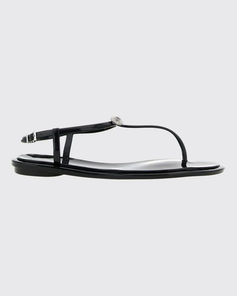 Mach & Mach PVC-Sandale mit Strassschleife Schwarz