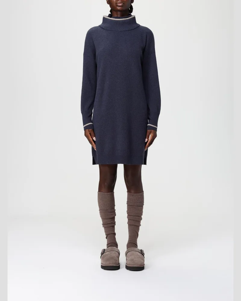 Brunello Cucinelli Kleider damen Blau