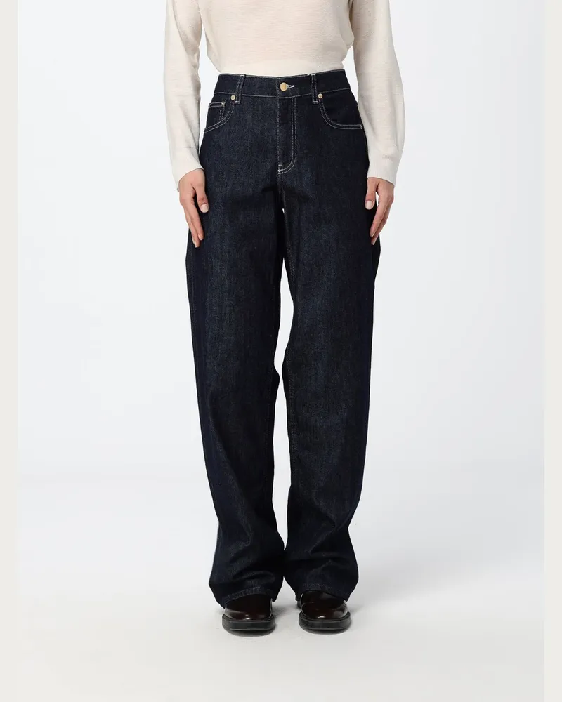 Fabiana Filippi Wide-Leg-Jeans von aus Stretch-Baumwolldenim mit hoher Taille Blau