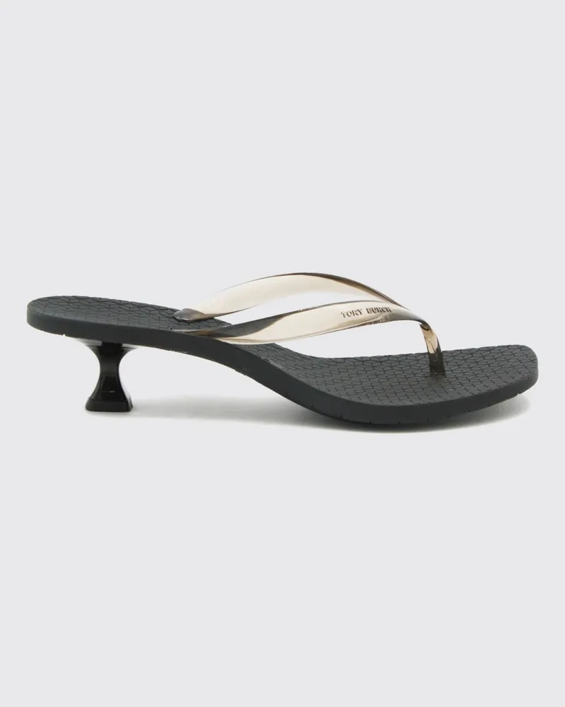 Tory Burch Jelly Zehenstegsandalen aus TPU mit niedrigem Spulenabsatz Grau
