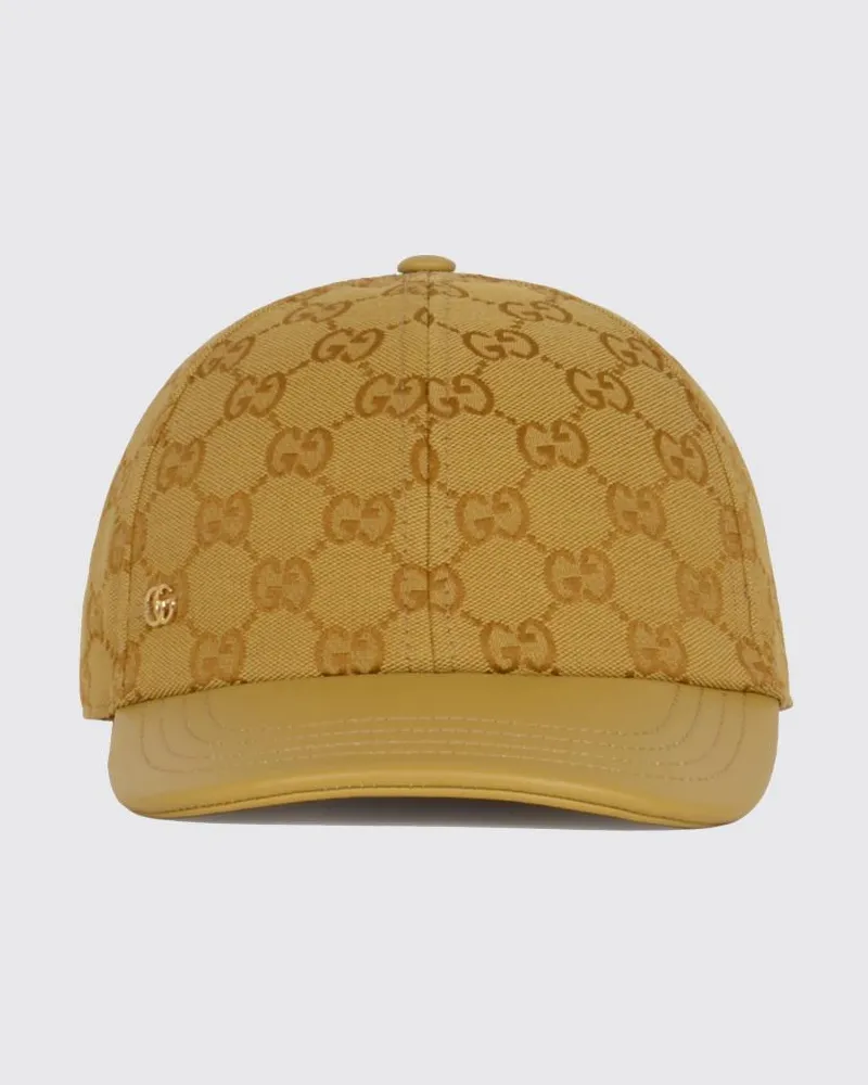 Gucci Baseballkappe aus Jacquard mit GG-Monogramm und gesticktem Logo Beige