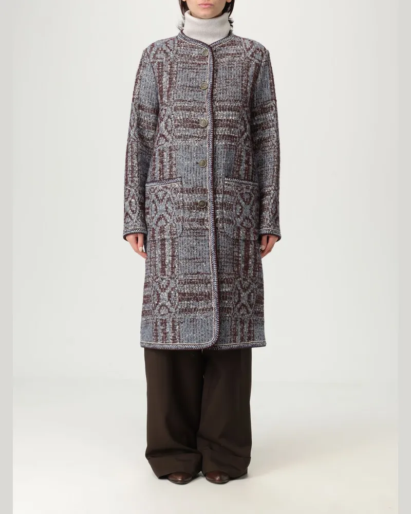 Etro Mantel damen Burgunderrot