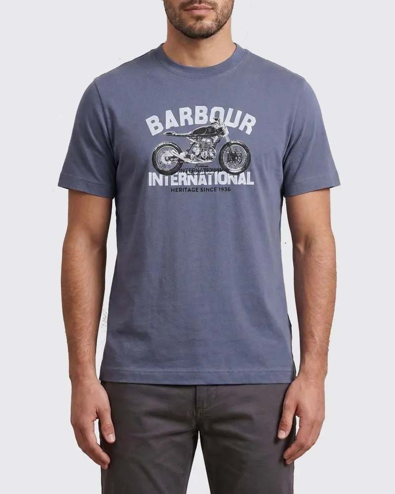 Barbour T-shirt herren Blau