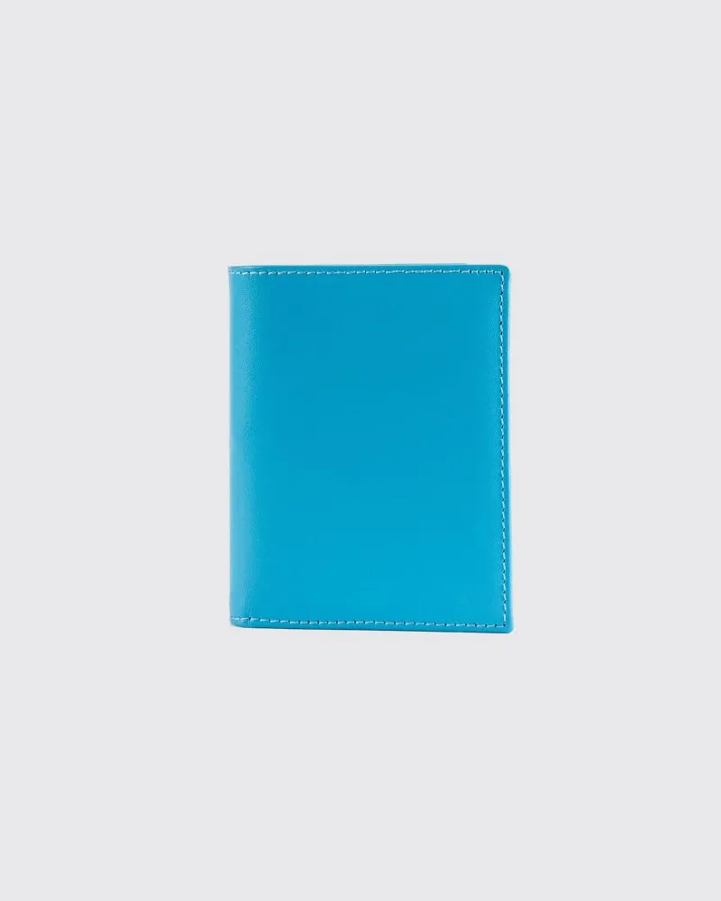 Comme des Garçons Bifold-Geldbörse aus Schafleder mit Logo Blau
