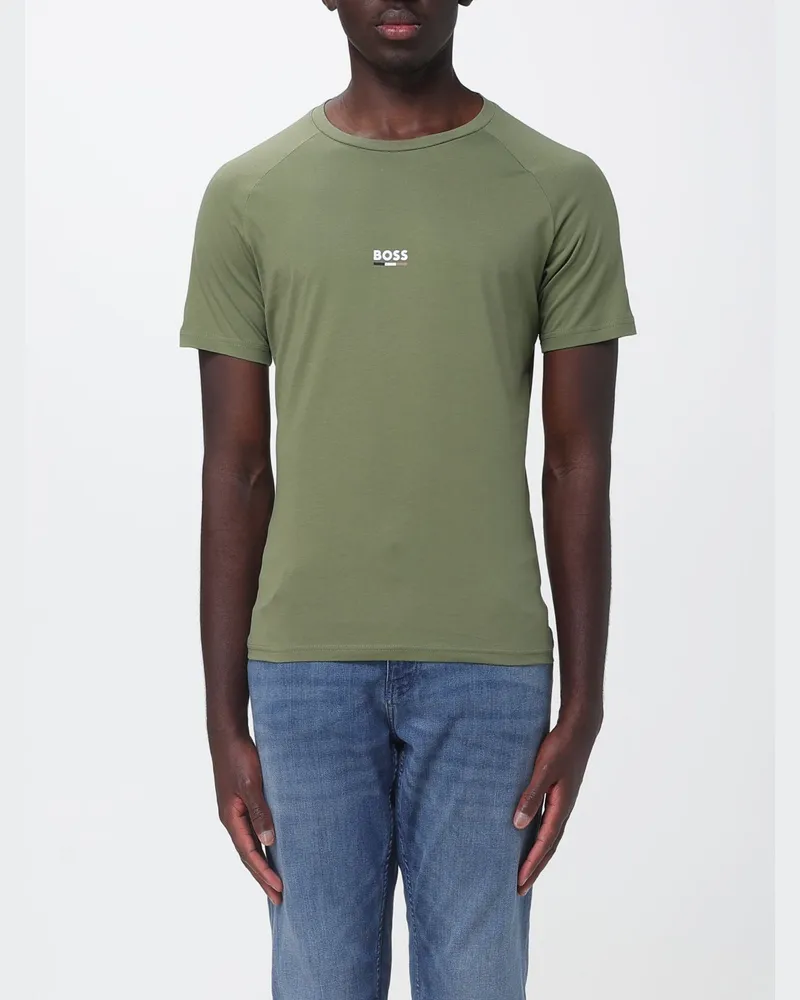 HUGO BOSS Baumwoll-T-Shirt mit Mini-Logo Grün