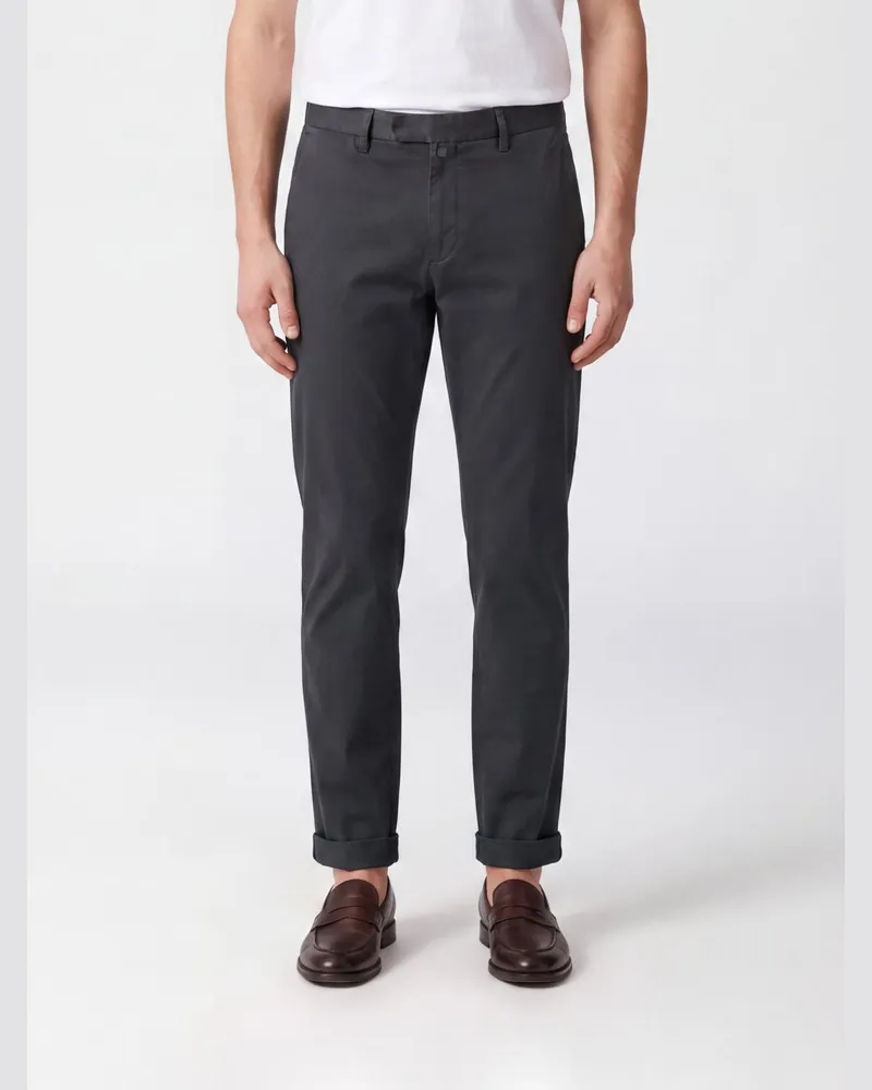 Briglia 1949 Slim-Fit-Anzughose von aus Baumwolle mit Bundfalten Grau
