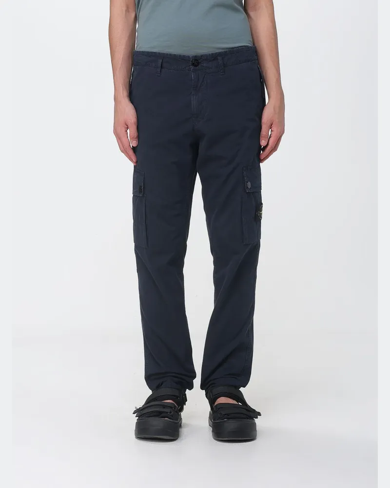 Stone Island Baumwoll-Cargohose Blau