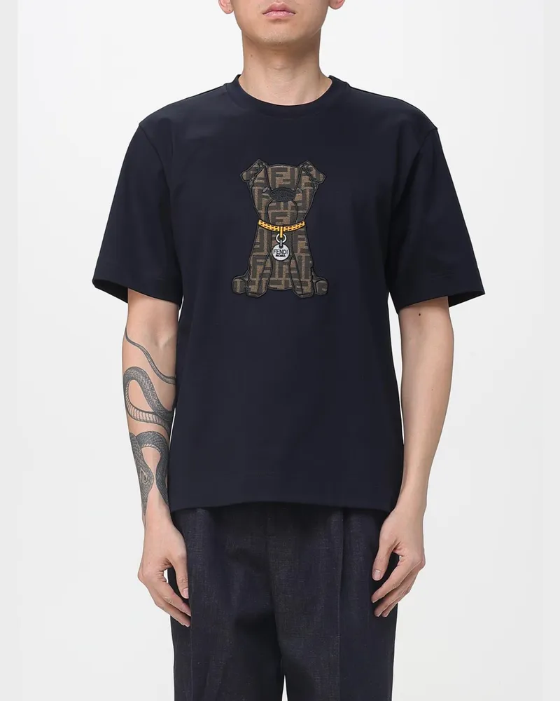 Fendi T-shirt herren Blau