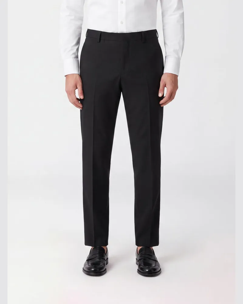 Jil Sander Slim Fit Anzughose aus Schurwolle und Mohair Schwarz