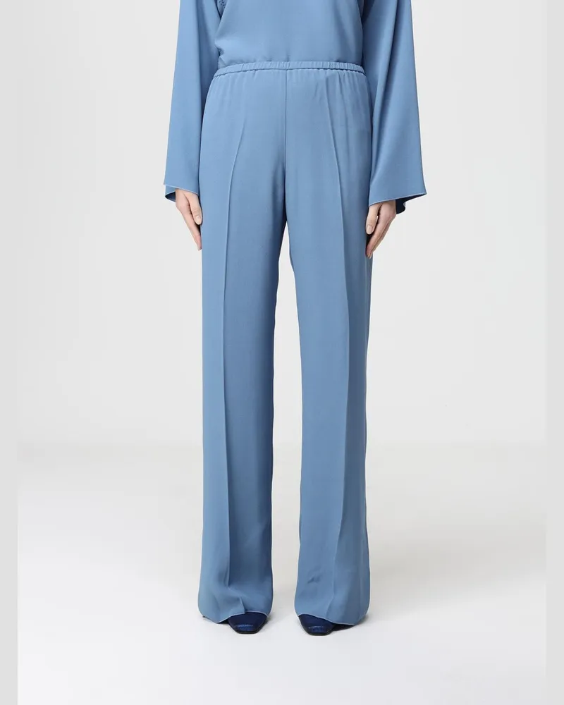 forte_forte Hose damen Hellblau