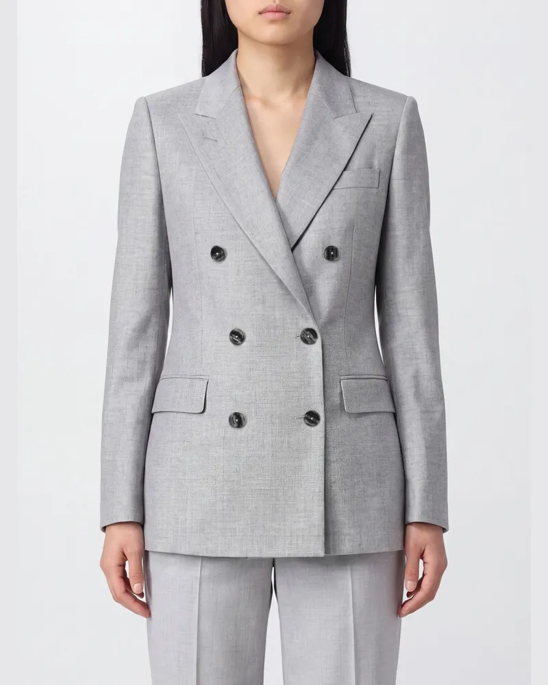 Tagliatore Kurzer Zweireiher-Blazer von aus Wolle mit Spitzrevers Perle