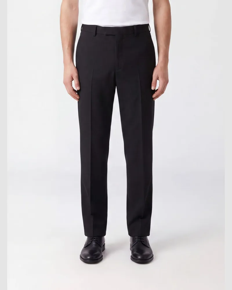 PT TORINO Slim-Fit Schneiderhose von aus reiner Schurwolle mit Pattentaschen Schwarz