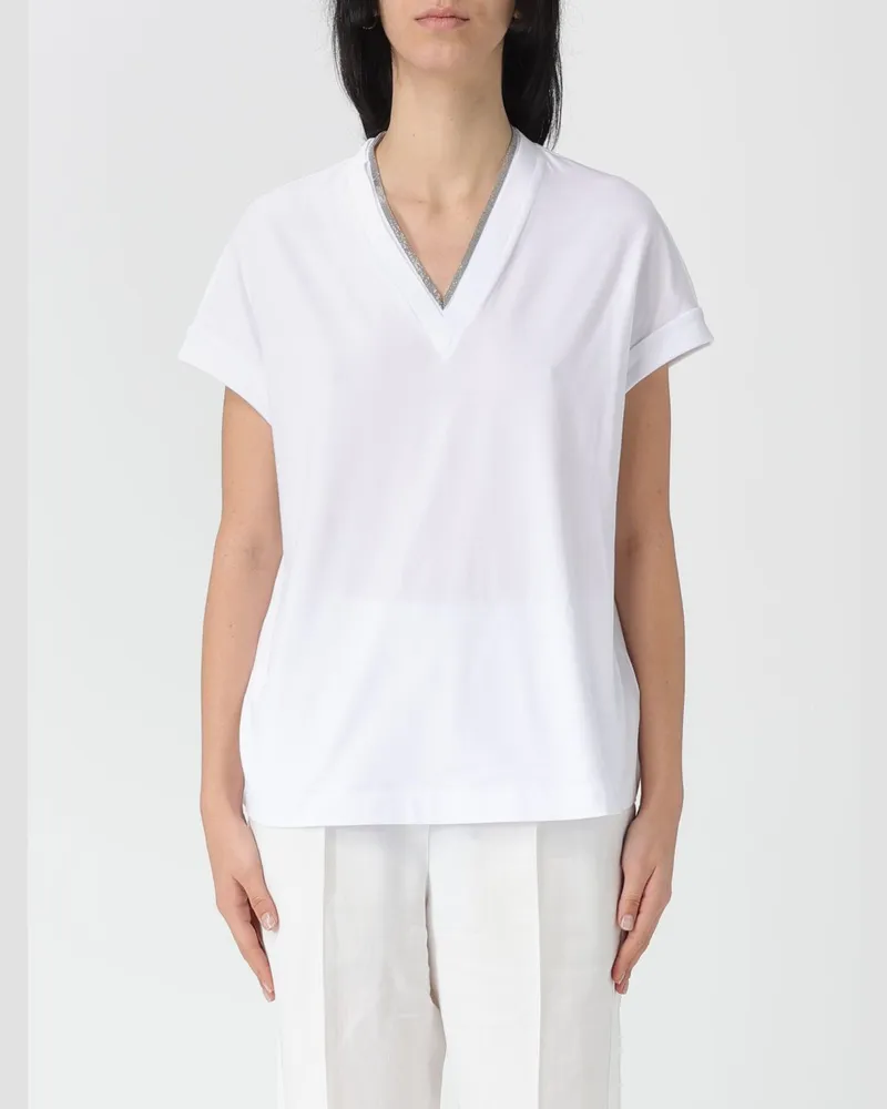 Brunello Cucinelli T-shirt damen Weiß