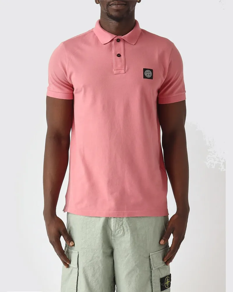 Stone Island Polo herren Pink
