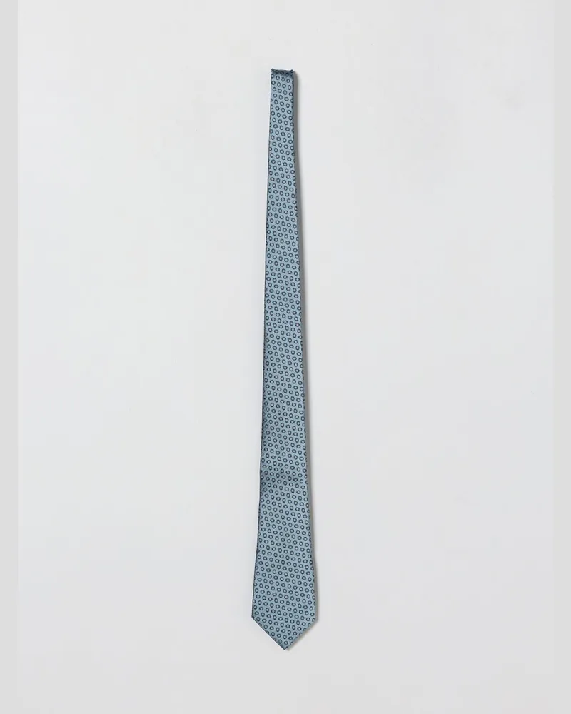 Ermenegildo Zegna Jacquard-Seidenkrawatte Hellblau