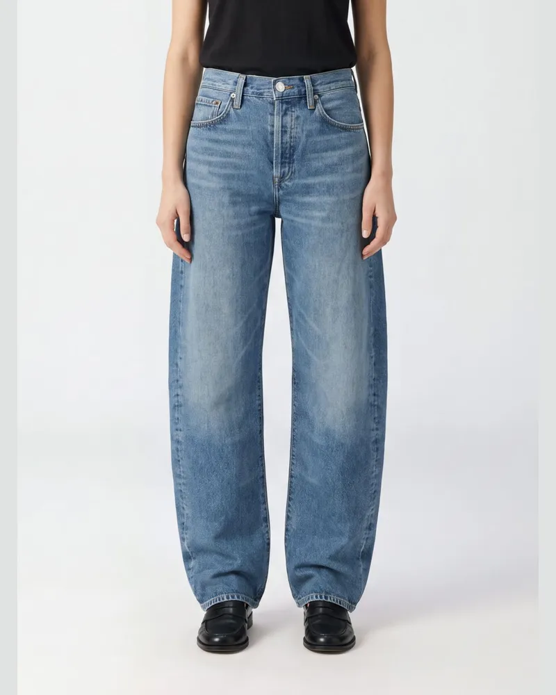 AGOLDE Baggy-Fit Jeans Spiral aus Baumwolldenim mit mittlerer Leibhöhe Denim