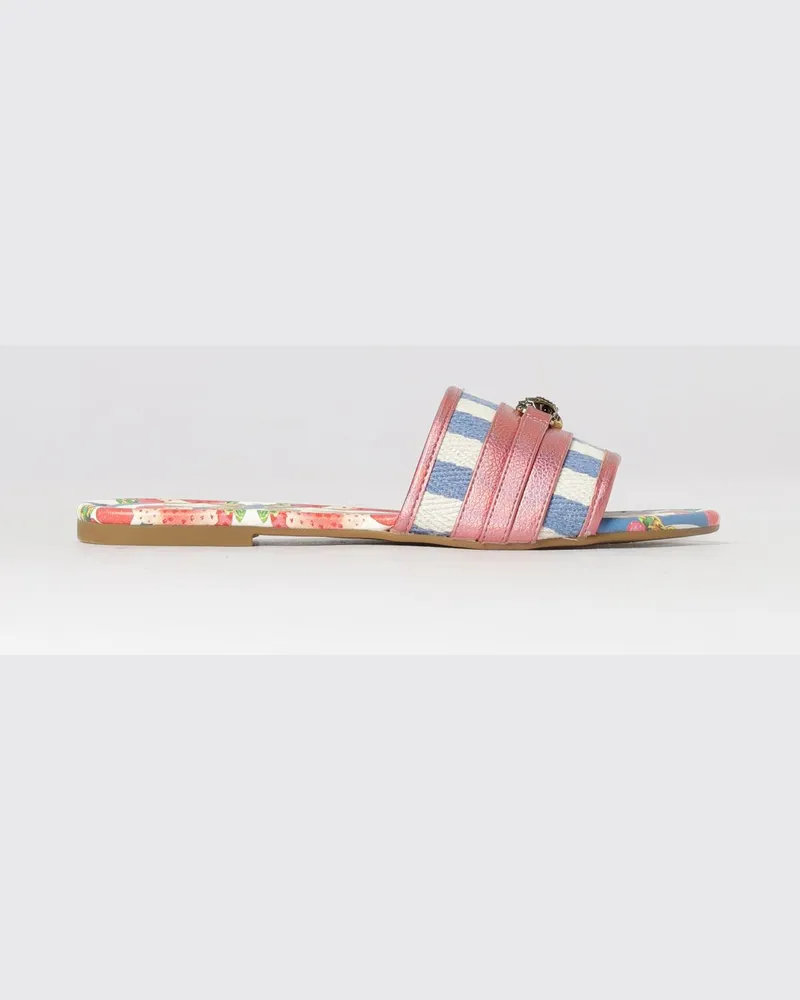 Kurt Geiger Southbank Gestreifte Canvas- und Leder Mules Bunt