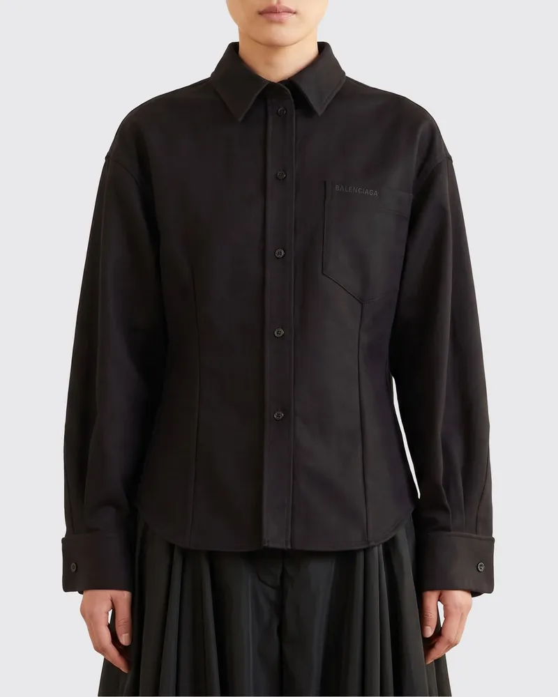 Balenciaga Baumwollhemd Schwarz