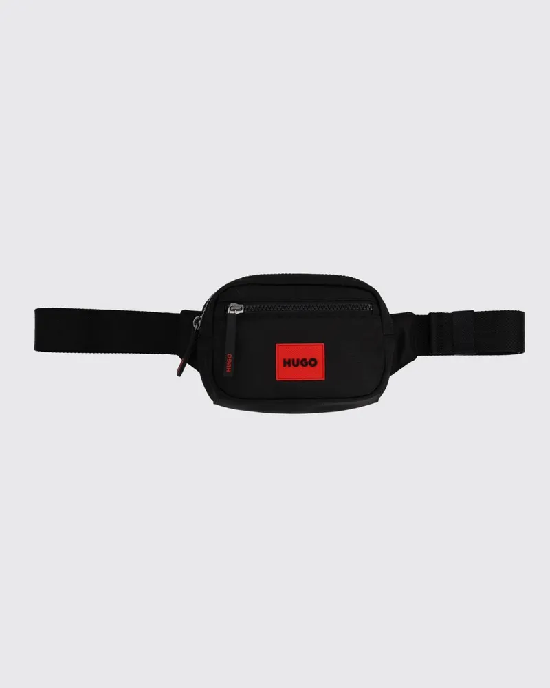 HUGO BOSS Ethon 3.0 Gürteltasche aus recyceltem Polyester mit Logo und verstellbarem Riemen Schwarz