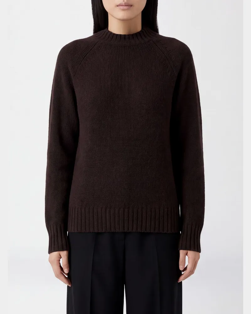 Drumohr  Slim-Fit-Rollkragenpullover aus gerippter Lammwolle Braun