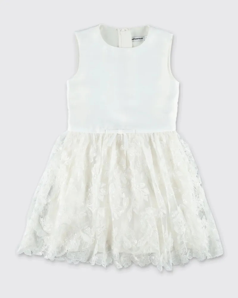 Self-Portrait Kleid kinder Weiß