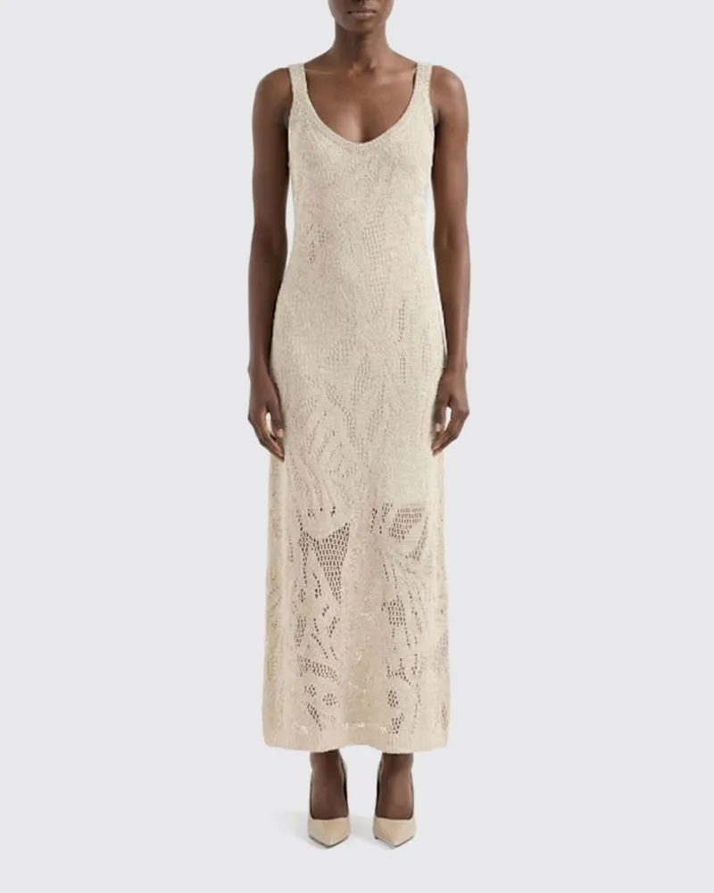 Brunello Cucinelli Kleid damen Beige