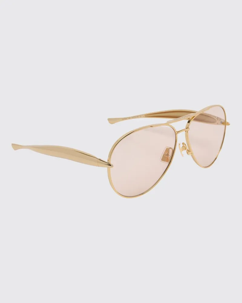 Bottega Veneta Sardine Sonnenbrille aus Metall Gold