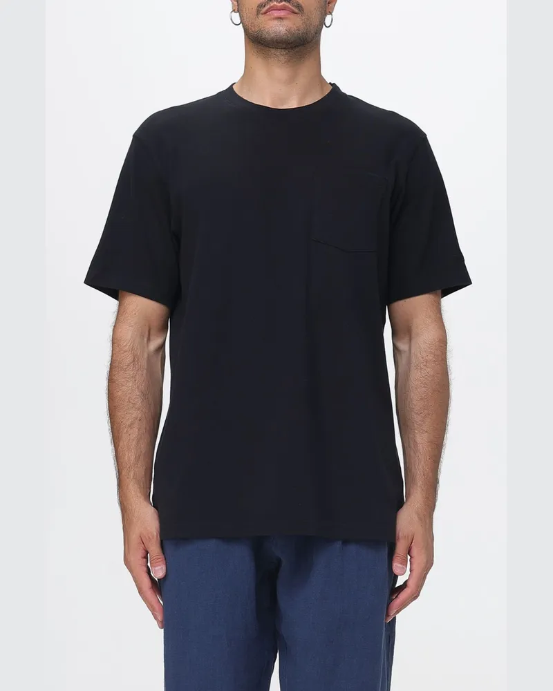 MC2 Saint Barth Basic T-Shirt aus reiner Baumwolle mit Rundhalsausschnitt und kurzen Ärmeln Schwarz