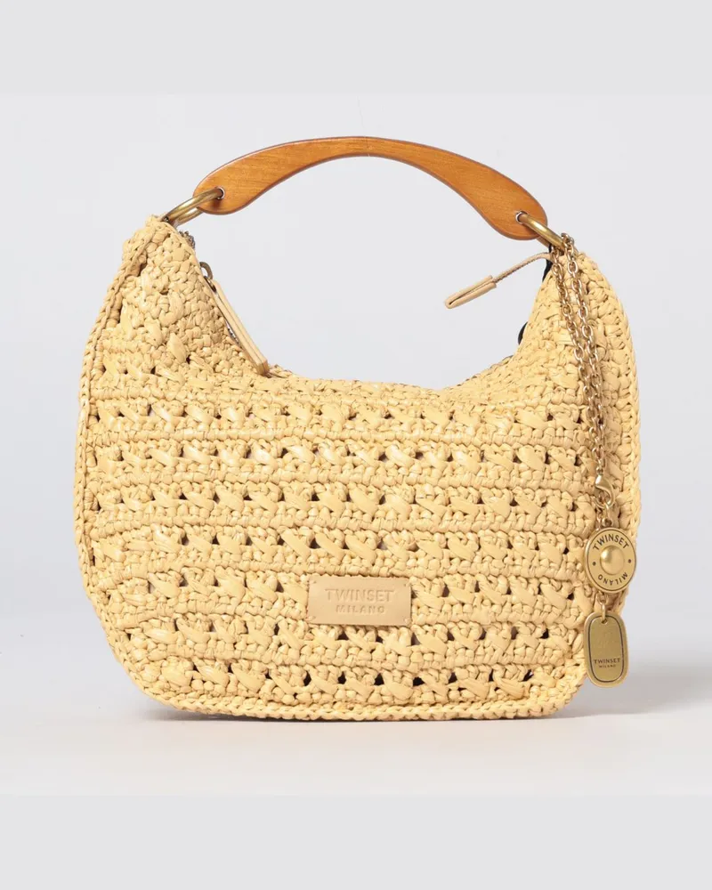 Twin-Set Schultertasche damen Strohgelb