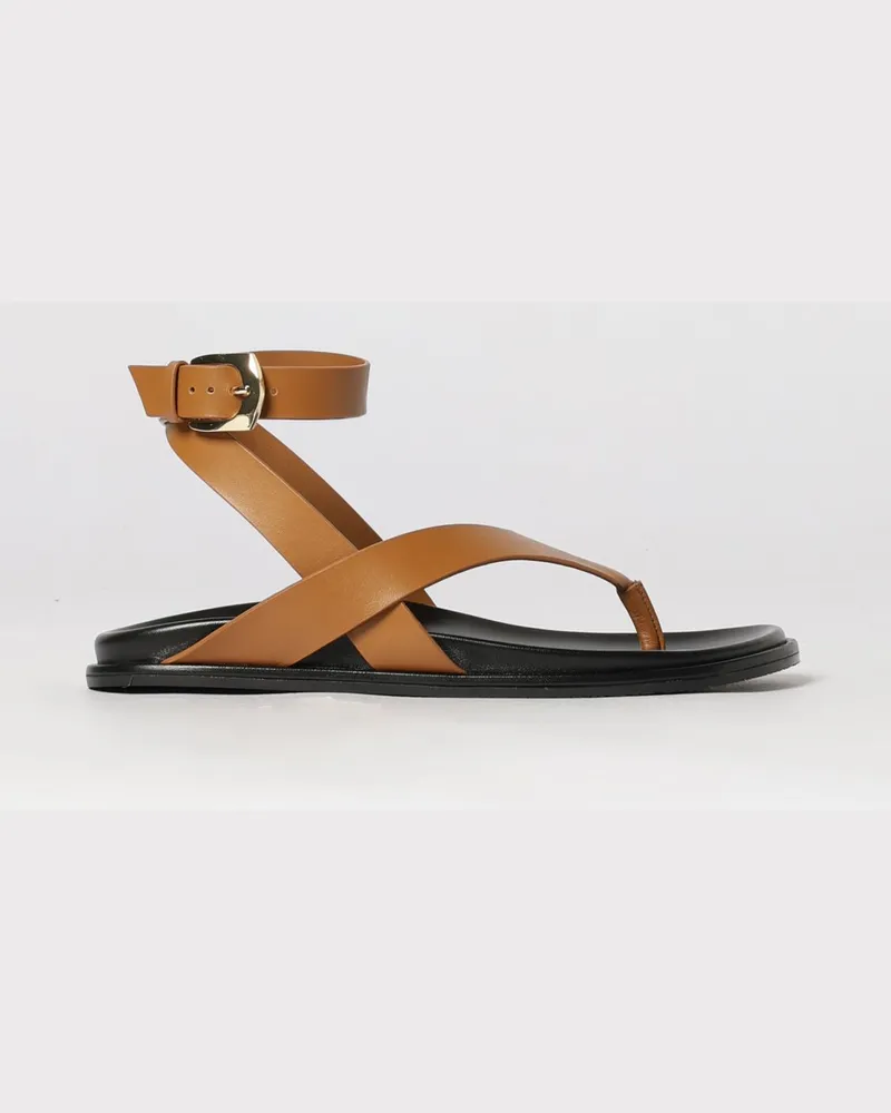 Stuart Weitzman Mary Kate Sandale aus Pythonprint-Leder Beige