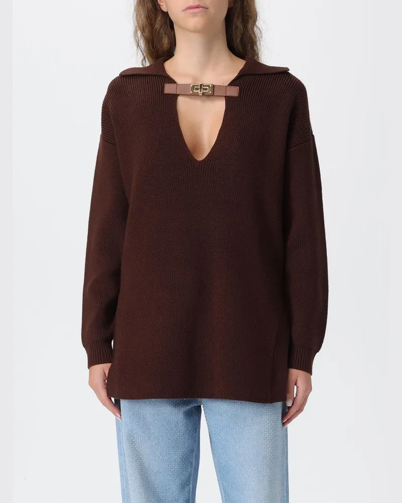 Elisabetta Franchi Pullover damen Kaffee