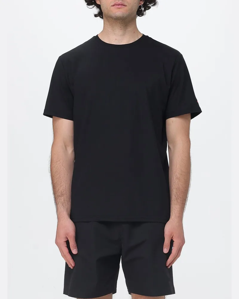 Peuterey Basic-T-Shirt aus Baumwolle Schwarz