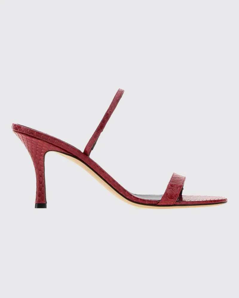 The Row Ella Mules von aus Leder mit Python-Prägung und Stiletto-Absatz Pink