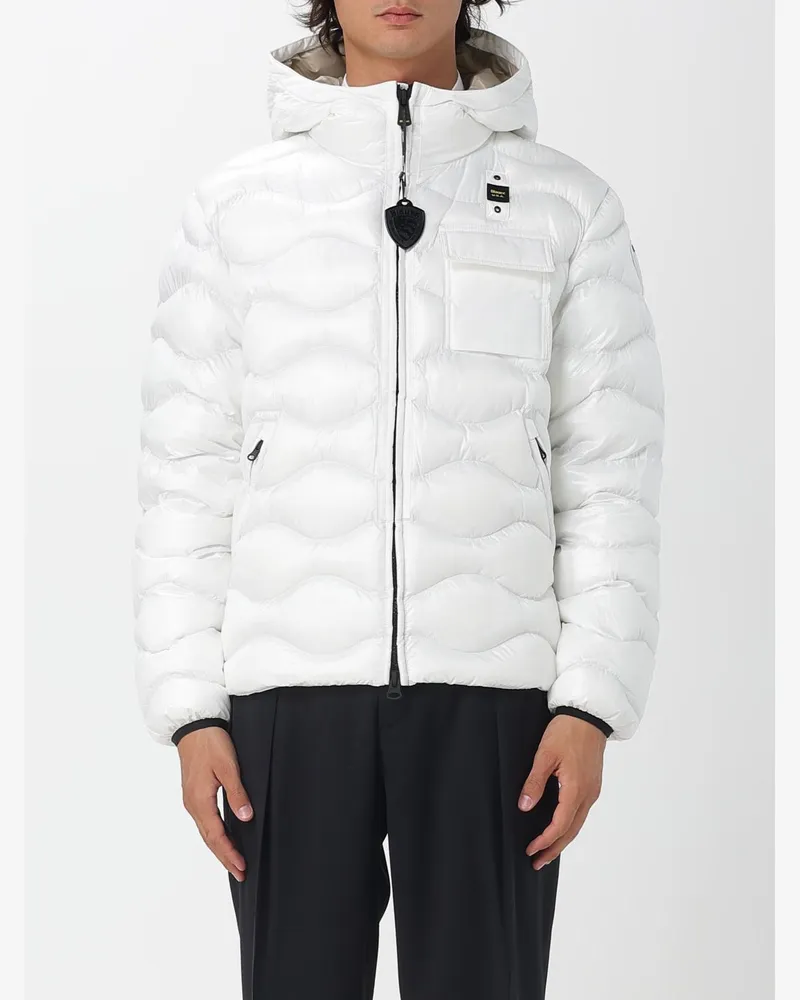 Blauer Jacke herren Weiß
